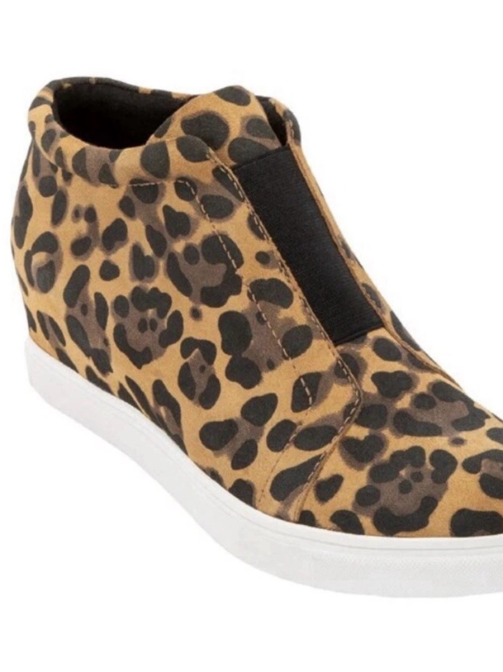 Leopard-Print Zip High-Top Sneakers - Brown/Black - Picture 8 of 8